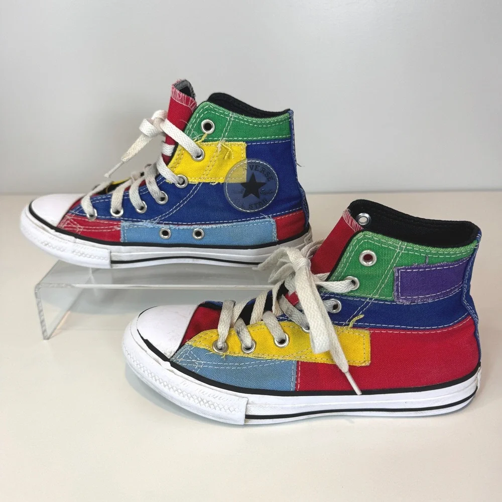 Converse Chuck Taylor Patchwork‎ High Top Kids 2 Multicolor Retro Streetwear